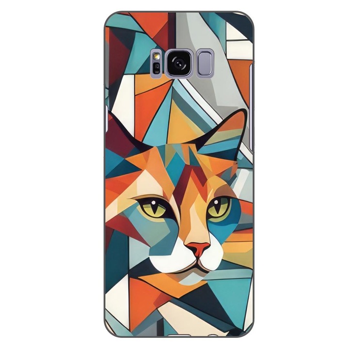 Кейс съвместим със силиконов гел Tpu модел Samsung Galaxy S8+ Plus Cubic Cat Арт