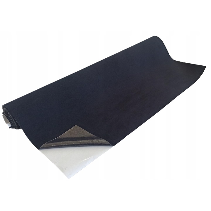 Catifea autoadeziv, tricot din velur, Taphiceros, Tesatura moale pentru Decoratiunicreative, Auto, DIY, Heko Panels, Culoare Negru, Dimensiune 50 cm x 140 cm