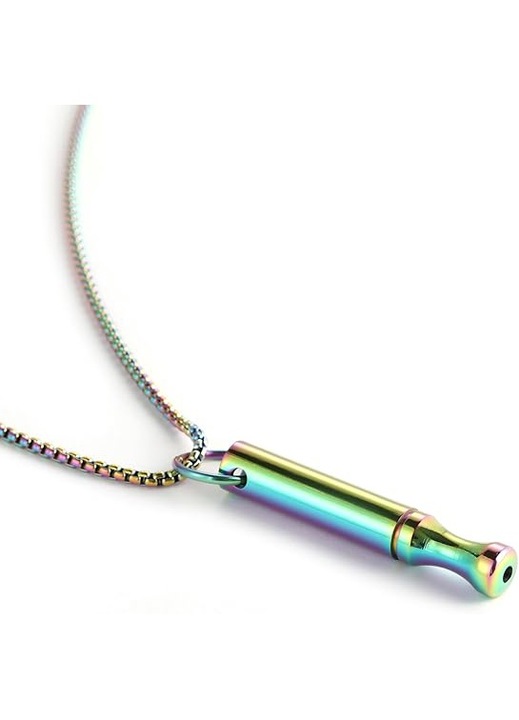 Colier pentru respiratie, ajutor pentru anxietate si renuntare la fumat, inox, design robust, Cadouri pentru prieteni/familie