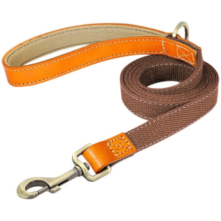 Lese caini mici, 2-15kg, SK9-Fashion, 150cm lungime, 1.5cm latime, Maro