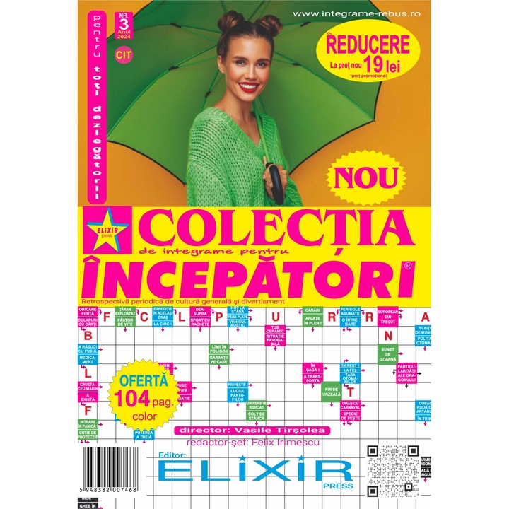 Integrame, Elixir Press, Colectia de integrame pentru incepatori nr 3, 104 pagini