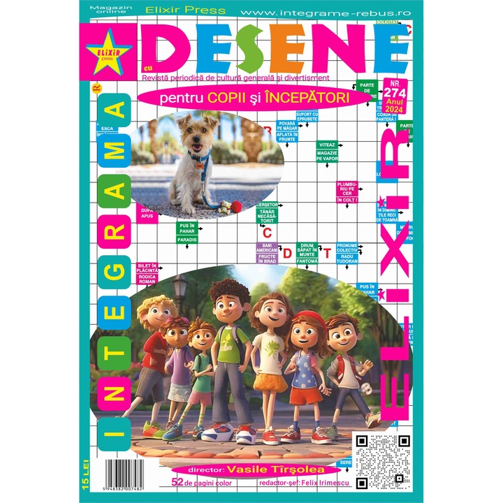 Integrame, Elixir Press, Integrama cu desene nr 274, 52 pagini