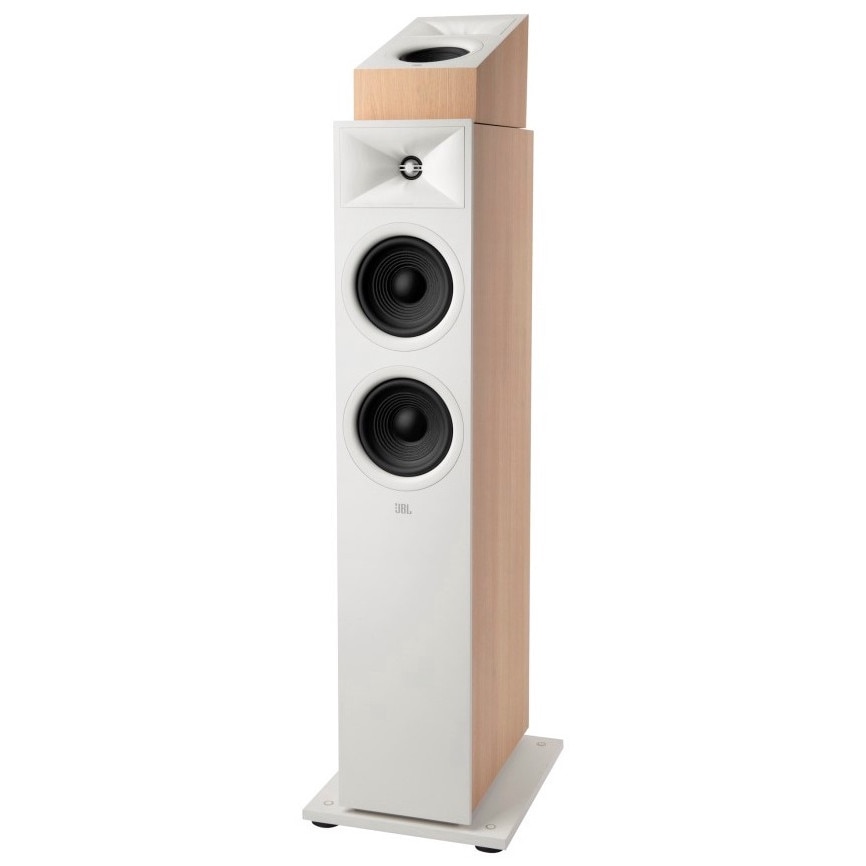 Boxe JBL Stage 240H, Dolby Atmos, 4,5" woofer, beige, 176x180x270mm