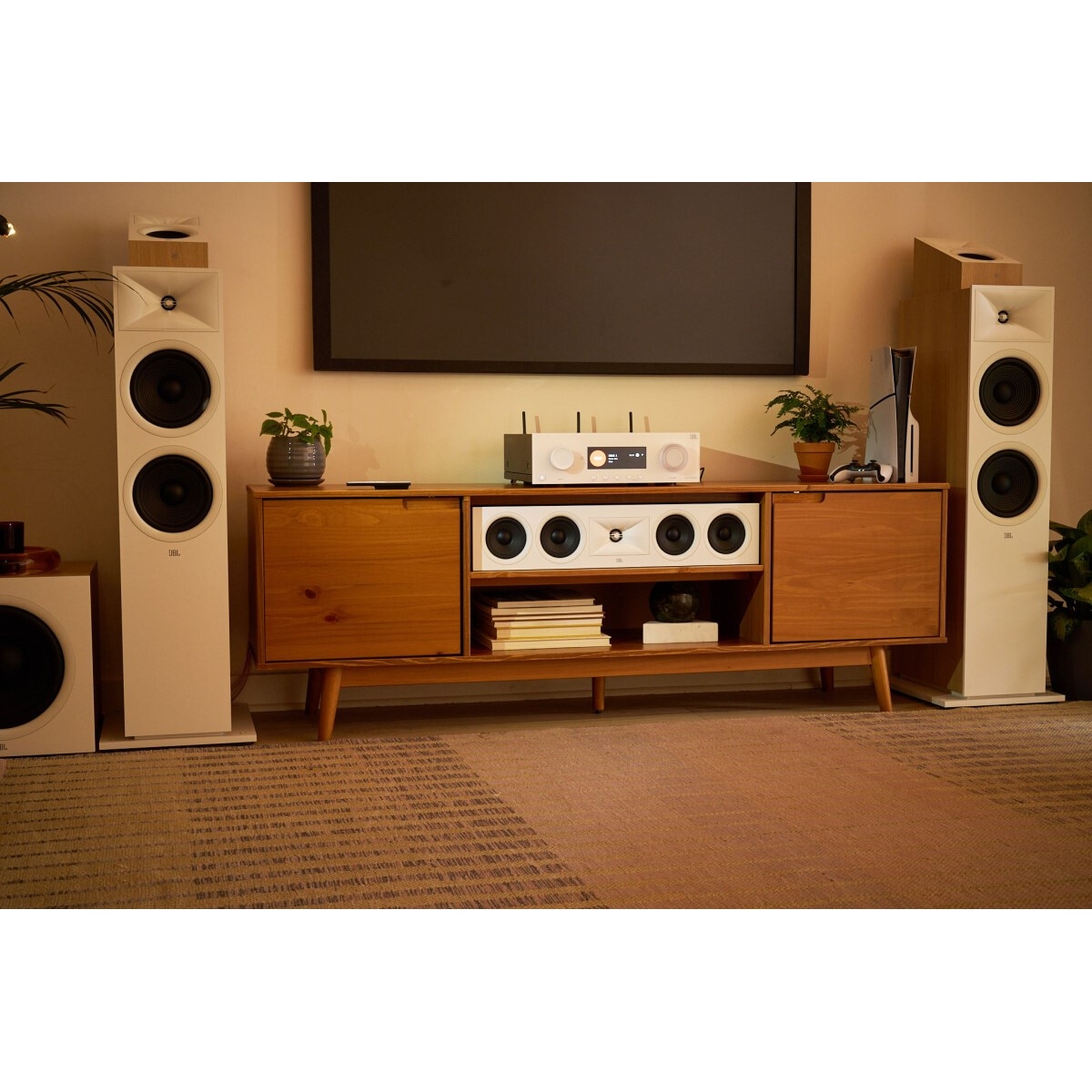 JBL STAGE 2 245C Difuzor central pentru home cinema in culoarea latte