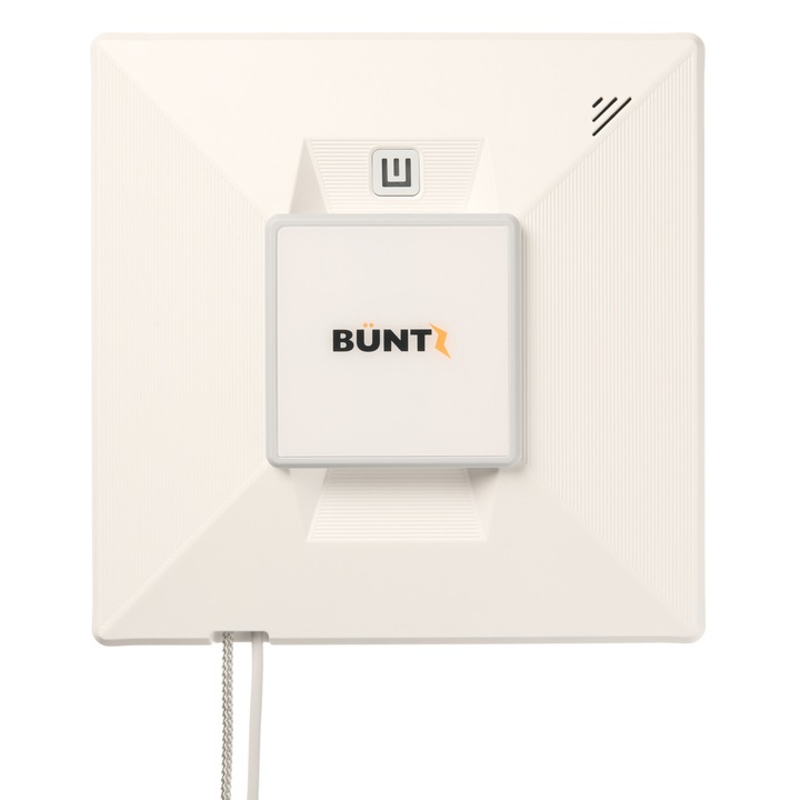 Robot automat de spalat geamuri Buntz WindowGlow BRC-J2– Putere de 72W, 2500Pa, tehnologie duala de pulverizare, sistem anti-urme si control inteligent, Alb