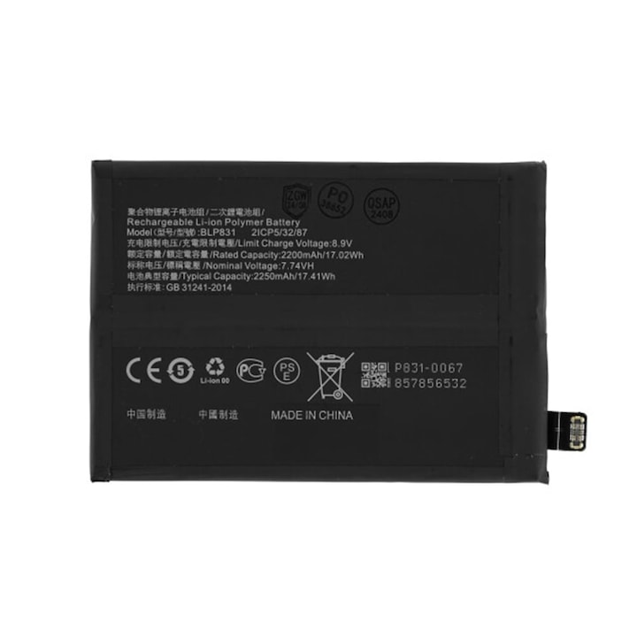 Oppo Find X3 / Find X3 Pro akkumulátor, 2250 mAh - BLP831 (21879) - Fekete