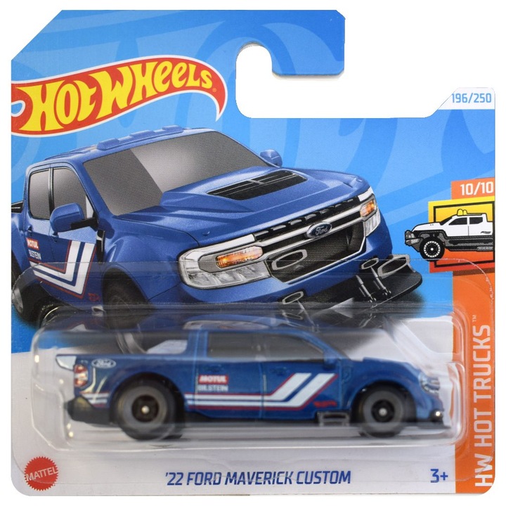 Hot Wheels '22 Ford Maverick Custom autó, kék, 1:64 - 2024-es modell