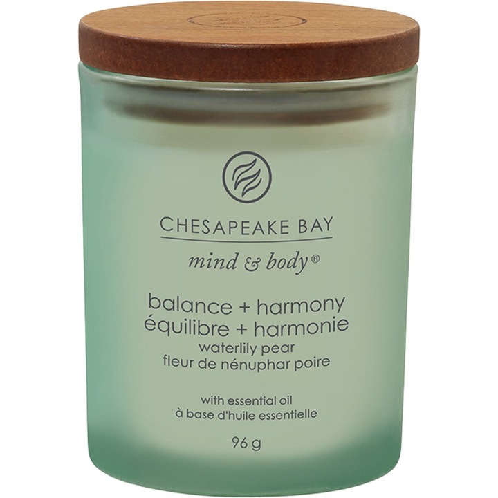 Illatos gyertya - Balance & Harmony - Vízililiom körte, körte, zöld, üveg