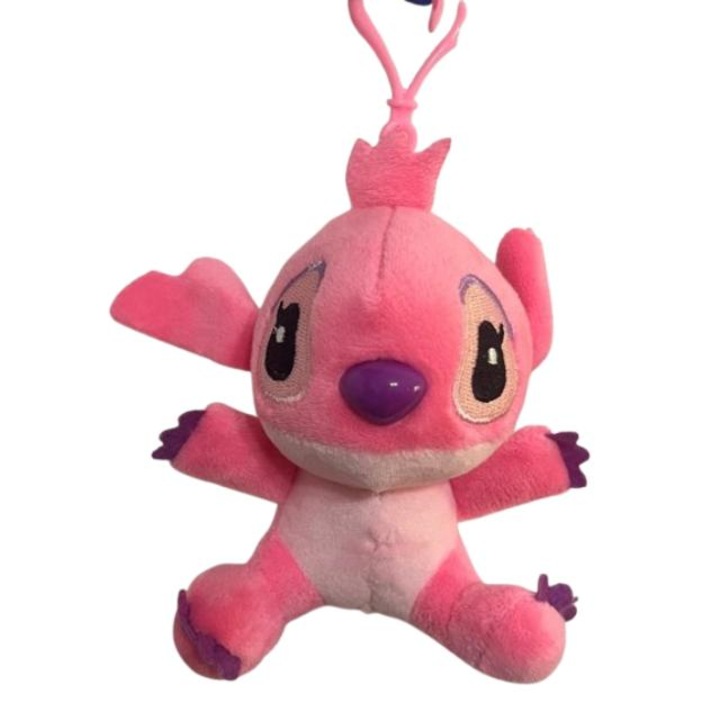Stitch mini figurina, tip breloc, roz, 12cm