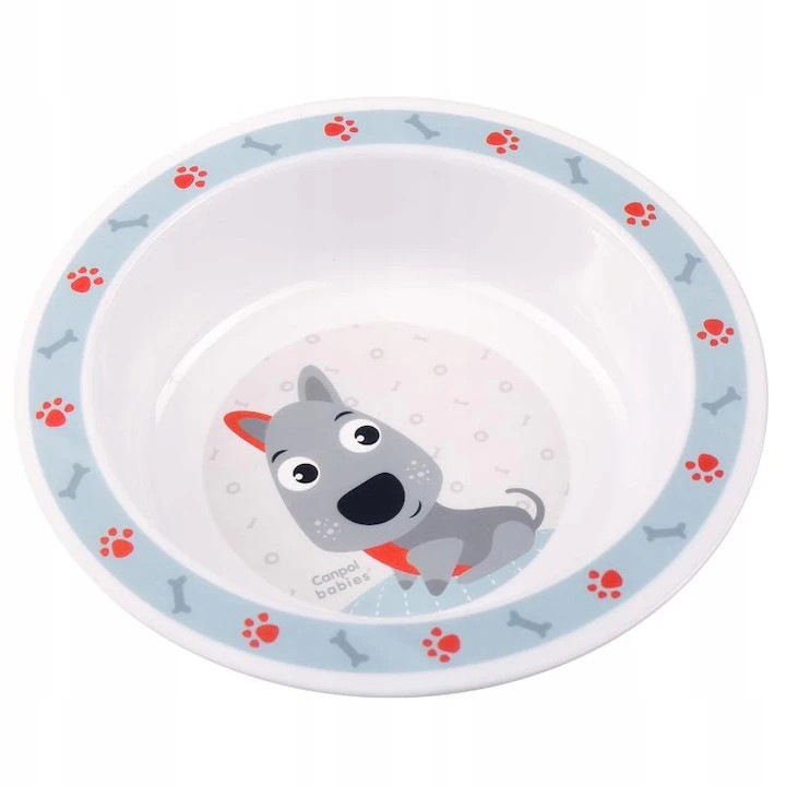 Bol, Canpol, Cute Animals, Fara BPA, Se Spala In Masina De Spalat Vase, Se Poate Folosi La Cuptorul Cu Microunde, Capacitate 270 ml
