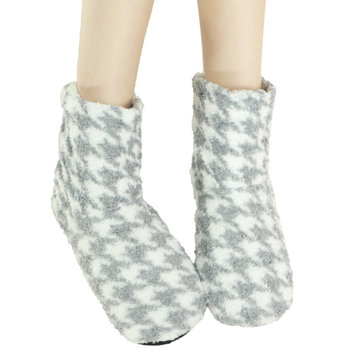 Papuci de camera pufosi 31152-8gri 110476, Gri, 36-39