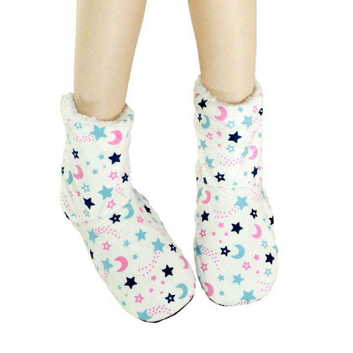 Papuci de camera pufosi 31152-9alb 110621, Alb, 36-39