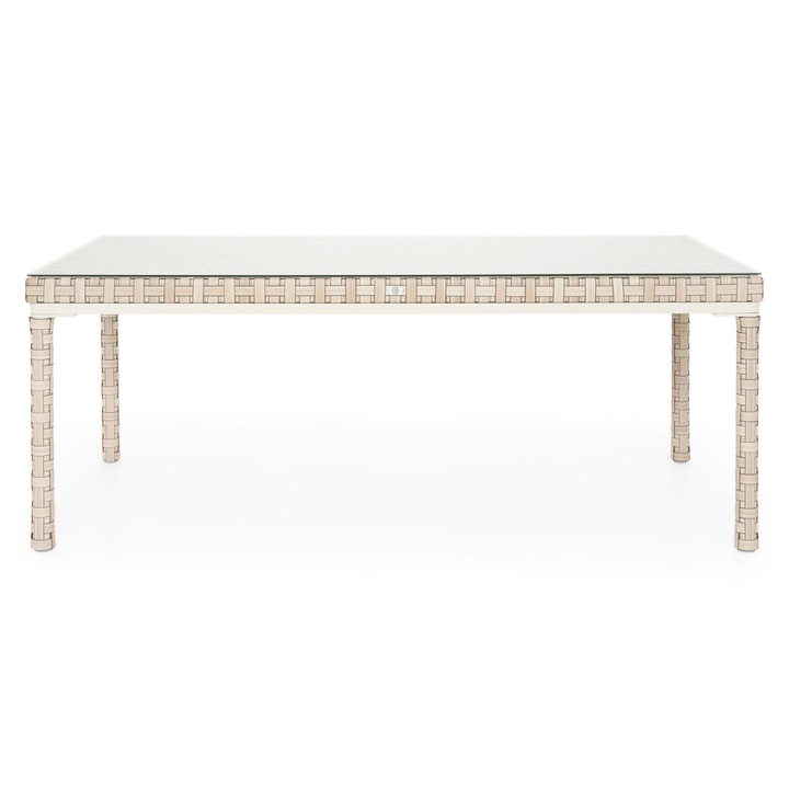 Masa dining gradina/terasa, Maison Mex CIELO, L.200 l.100 H.76 cm, bej