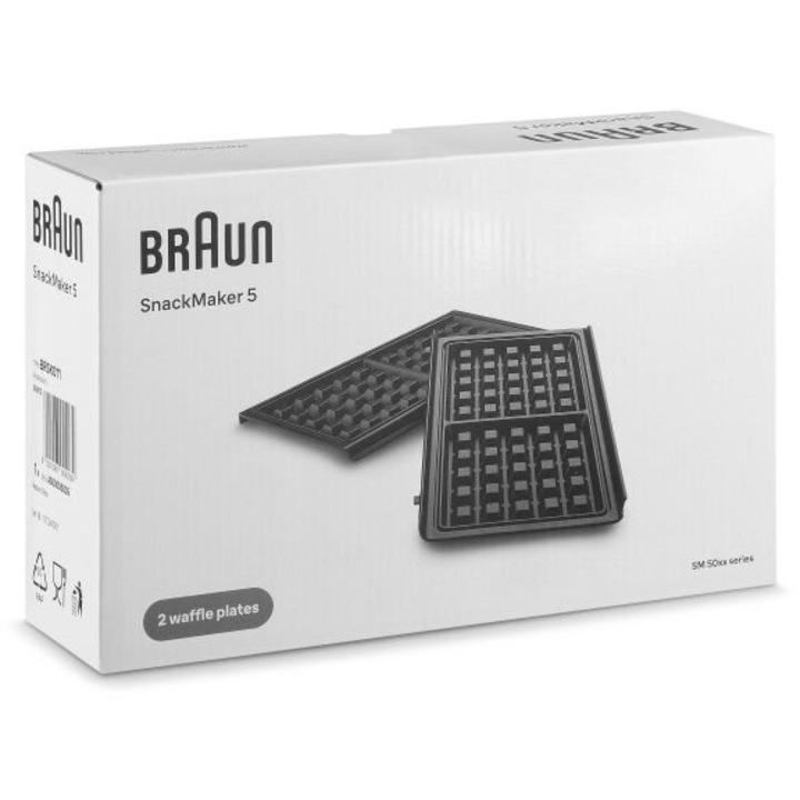 Set de 2 placi pentru vafe Braun SnackMaker 5 BRSK011 - AS00006839