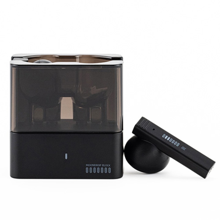 Слушалки MOONDROP Block, Bluetooth 5.4, динамичен безжичен TWS 13 mm, HD микрофон, черни
