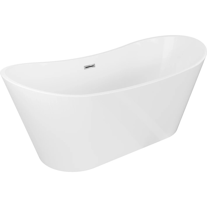 Cada Montana cada varf de 170 x 80 cm, alb, supap cromat - 52011708000-01