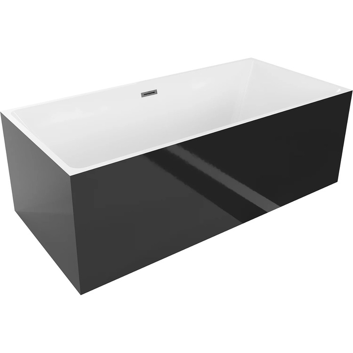 Cada Mexen Nita independenta 170 x 80 cm, alb/negru, evacuare gun gray periat - 52091708075-66