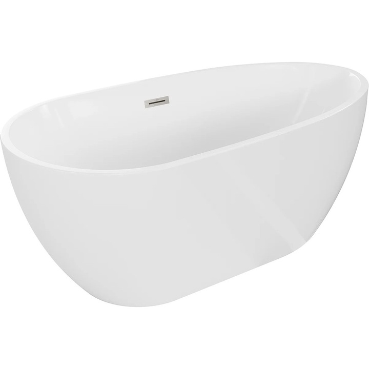 Cada Eos cada libera 170 x 75 cm, alba, preaplin din nichel periat - 52471707500-97