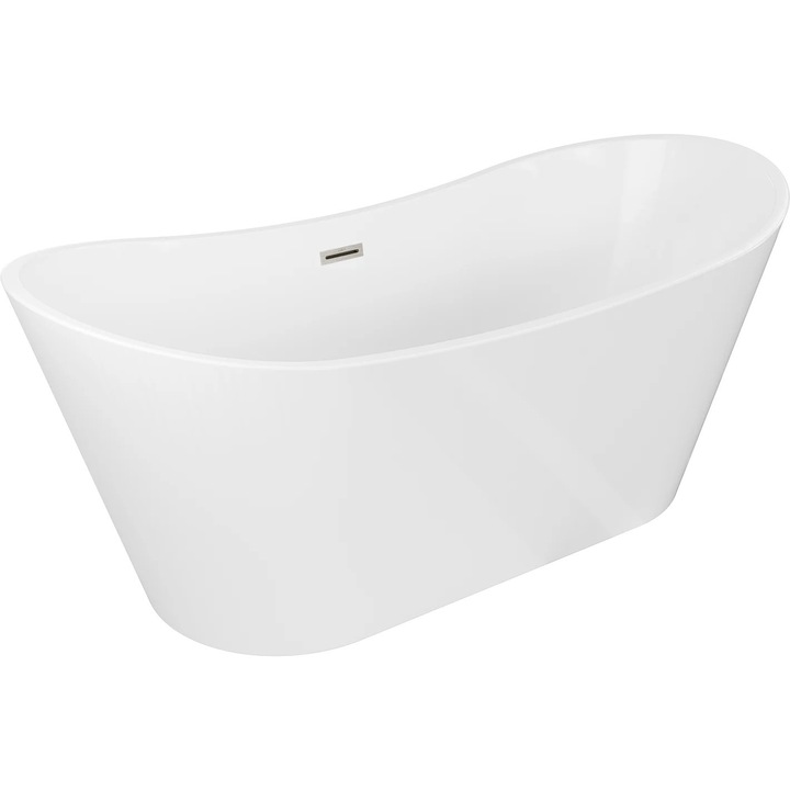 Cada Montana cada freestanding 180 x 90 cm, alb, scurgere nichel periat - 52011809000-97