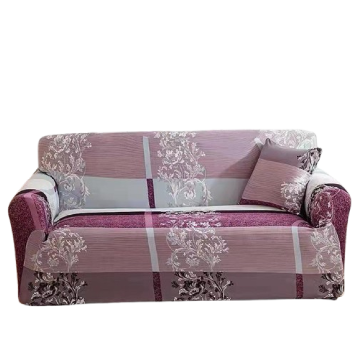 Husa elastica pentru canapea, Comfort, Elastan, Imprimeu Multicolor, L-3 locuri, 185x230cm
