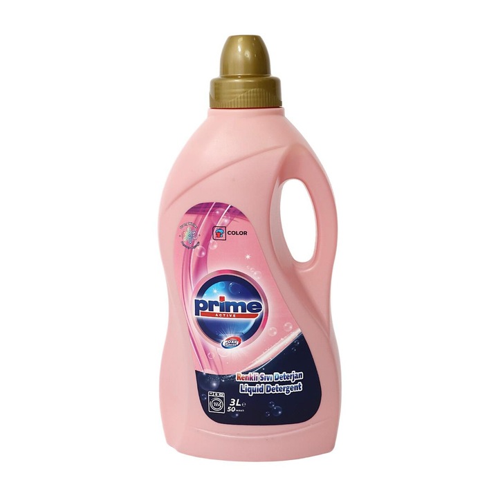 Detergent lichid, PRIME, haine colorate, 3L, 50 spalari