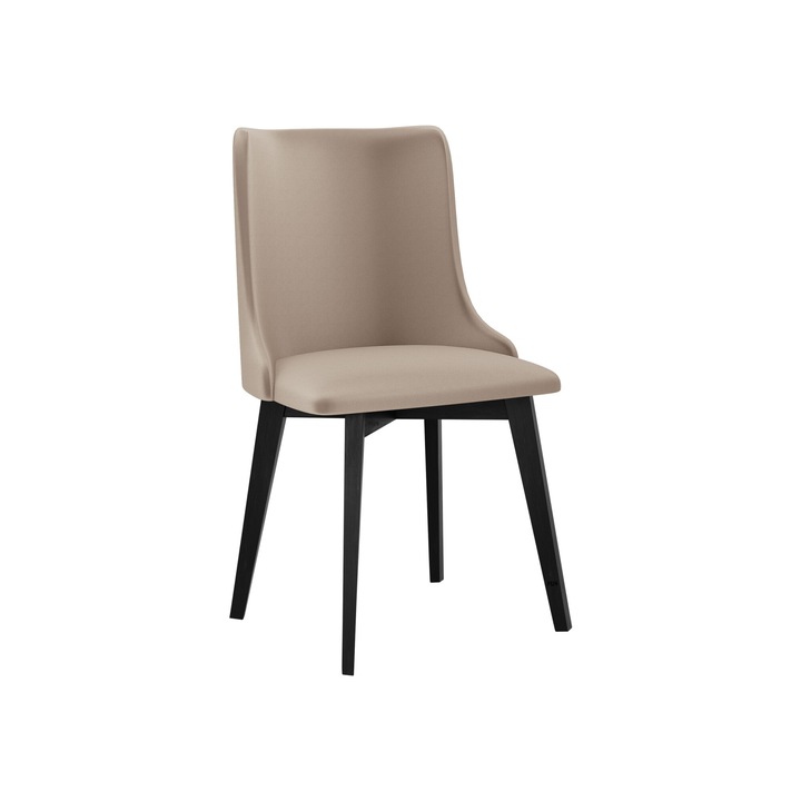 Scaun tapitat Nawki V, alb + braun, 48x83x53 cm, Mirjan24