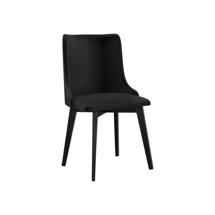 Scaun tapitat Nawki V, alb + negru, 48x83x53 cm, Mirjan24