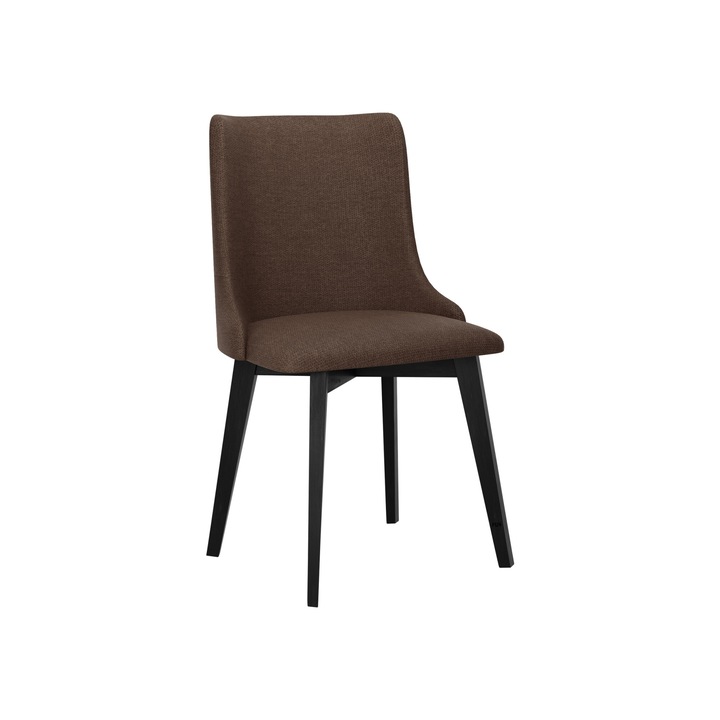 Scaun tapitat Nawki V, negru, 48x83x53 cm, Mirjan24