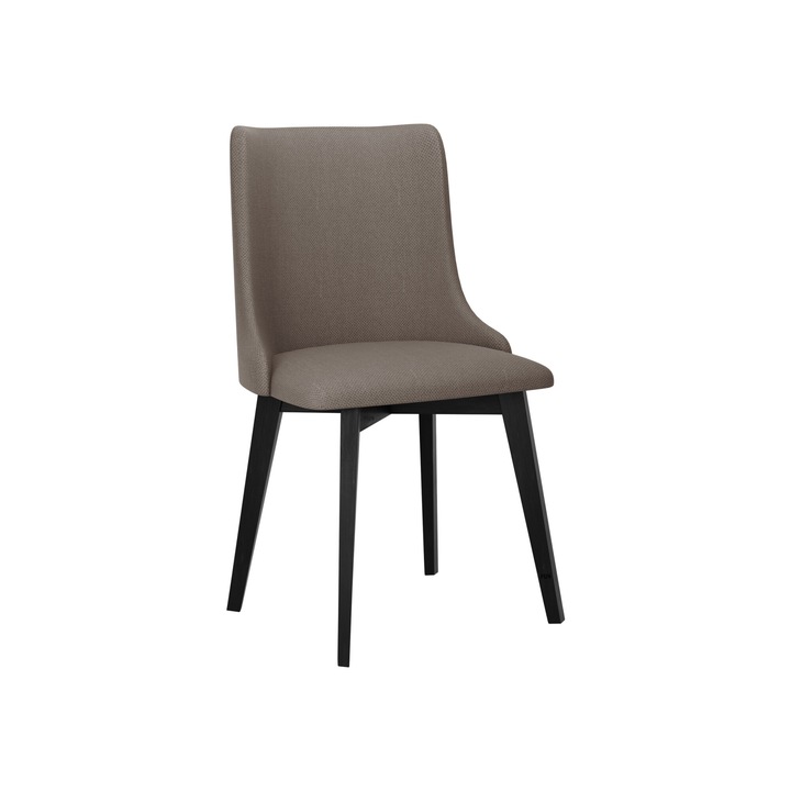 Scaun tapitat Nawki V, negru + gri, 48x83x53 cm, Mirjan24