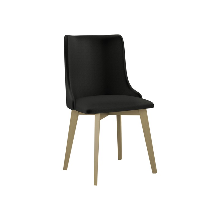 Scaun tapitat Nawki V, MIRJAN24, sonoma + gri inchis, 48x83x53 cm