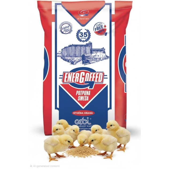 Furaj Starter pui 22% proteina, Energovit1 hrana completa pentru pui, sac 10 kg
