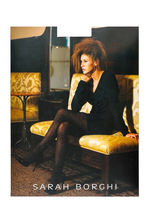 Dres din microfibra 3D cu lycra, model floral, Sarah Borghi Hegan 30 DEN, Maro