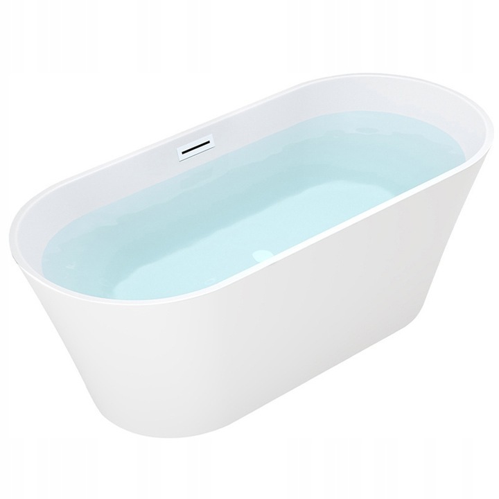 Cada de baie Silla Pro 170x80 cm, Izolare termica, Freestanding, Ovala, Acril sanitar, Alb