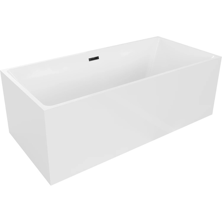 Mexen Nita cada freestanding 170 x 80 cm, alb, preaplin negru - 52091708000-70