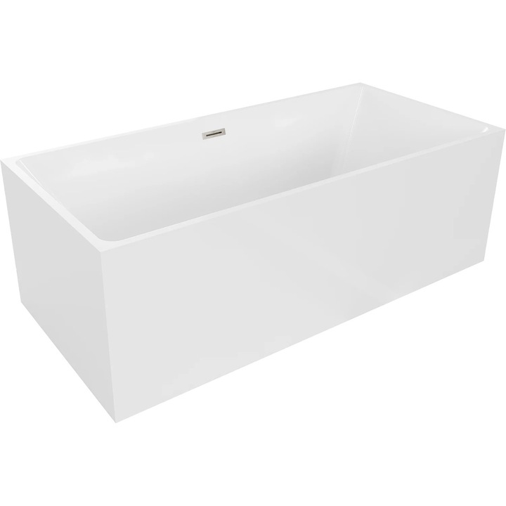 Mexen Nita cada freestanding 170 x 80 cm, alba, suprafata din nichel periat - 52091708000-97