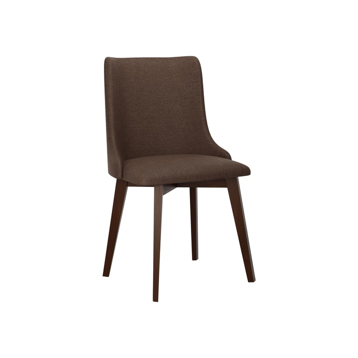 Scaun tapitat Nawki V, MIRJAN24, nuc + maro, 48x83x53 cm