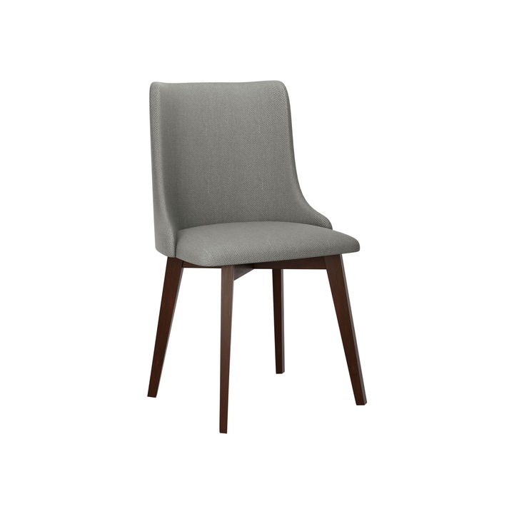 Scaun tapitat Nawki V, MIRJAN24, nuc + gri, 48x83x53 cm