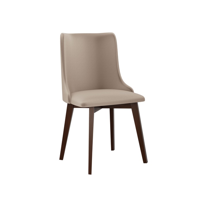 Scaun tapitat Nawki V, MIRJAN24, nuc + bej, 48x83x53 cm