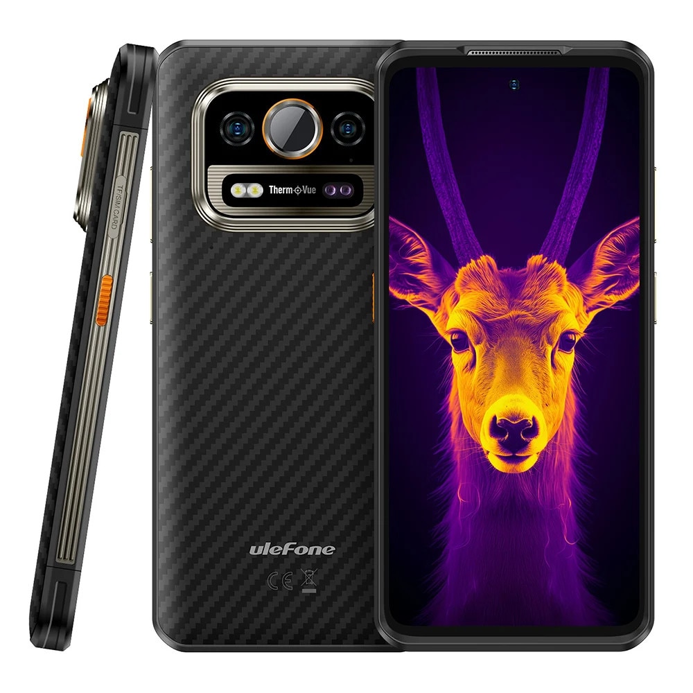 Telefon mobil Ulefone Power Armor 25T Pro Negru, 5G, 50MP+64MP Dual Camera, Senzor imagine termica, IPS 6.78", 12GB RAM (6GB + 6GB extensibili), 256 GB ROM, Android 14, Dimensity 6300, Dual SIM