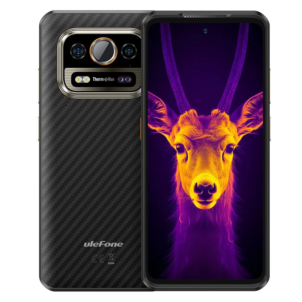 Telefon mobil Ulefone Power Armor 25T Pro Negru, 5G, 50MP+64MP Dual Camera, Senzor imagine termica, IPS 6.78", 12GB RAM (6GB + 6GB extensibili), 256 GB ROM, Android 14, Dimensity 6300, Dual SIM