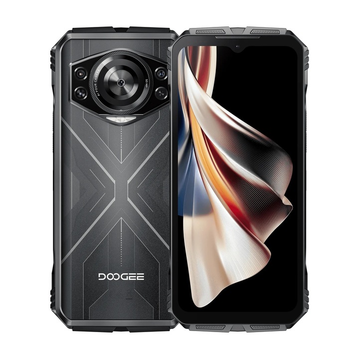 Мобилен телефон Doogee S Cyber, Silver, 4G, 6.58" FHD+ 90Hz, 20GB RAM(8GB + 12GB разширяема), 256GB ROM, 50MP камера, Spreadtrum T606 Octa Core, Android 14, 10800mAh, NFC, DualSim
