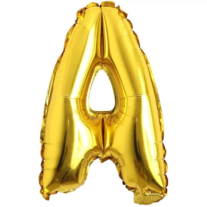 Balon Litera, 40 cm, auriu, Litera A