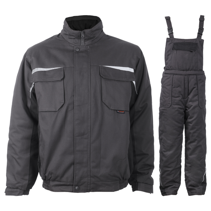 Geaca de lucru cu jumatate de salopeta STENSO KASTOR 3XL Gri