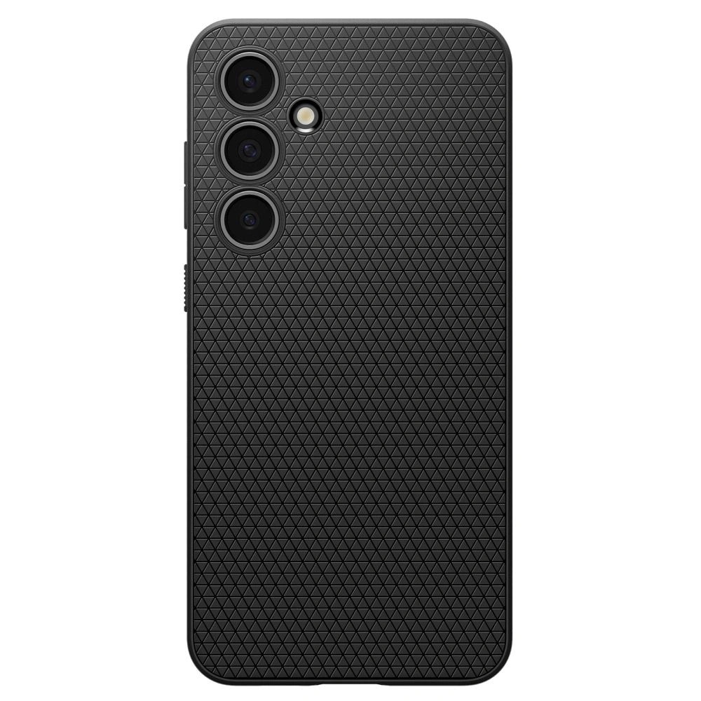 Husa Spigen Liquid Air pentru Galaxy S24 FE, TPU, negru, design subtire, textura antiderapanta