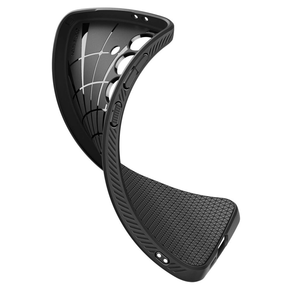 Husa Spigen Liquid Air pentru Galaxy S24 FE, TPU, negru, design subtire, textura antiderapanta
