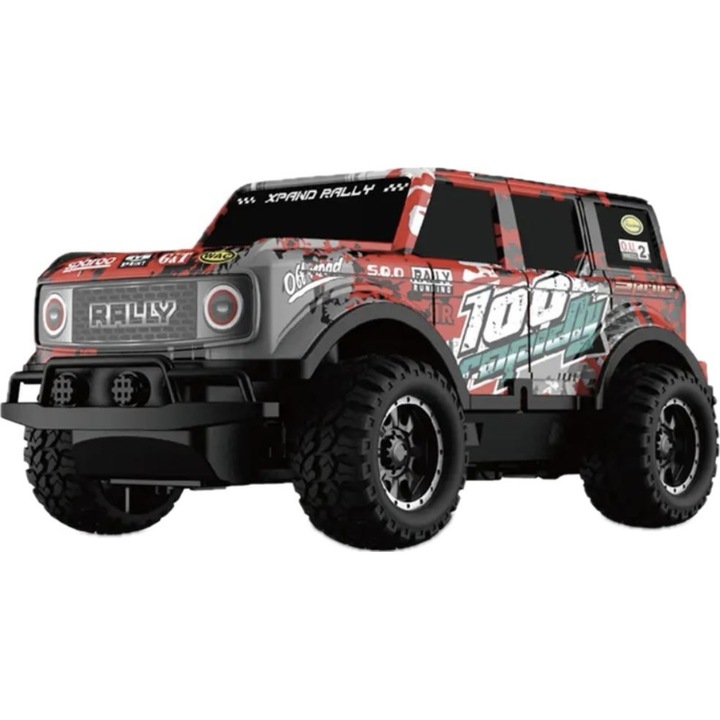 Masina de control de la distanta off-road, 1:24, rosu, 17x9.1x7.3cm, pentru 6 ani