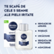Set cadou Nivea Men pentru ten sensibil: Balsam dupa ras, 100 ml + Gel pentru ras, 200 ml + Deodorant roll-on Invisible Black & White Power, 50 ml