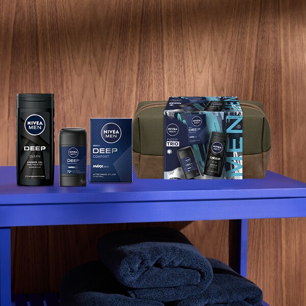 Set cadou Nivea Men Deep: Lotiune dupa ras, 100 ml + Gel de dus
