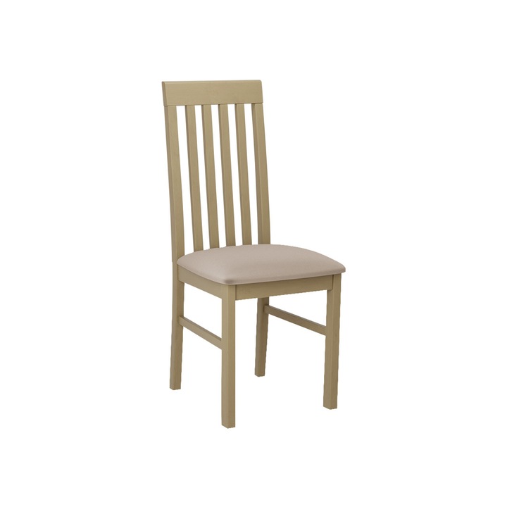 Scaun Zefir I, MIRJAN24, alb + bej, 43x96x48 cm