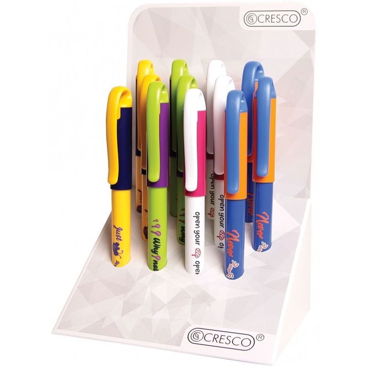 Stilou Cresco GoPen 202000-A penita iridium alimentare rezerve corp plastic diverse culori model animale